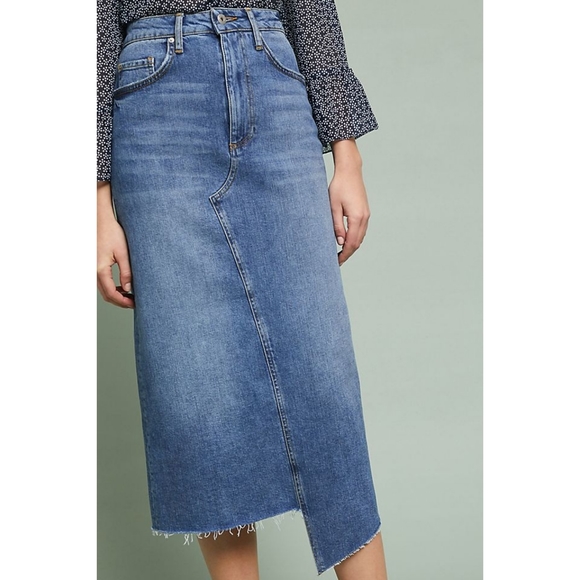 Pilcro and the Letterpress Dresses & Skirts - Anthropologie Pilcro Denim Midi Skirt NWT Size 12